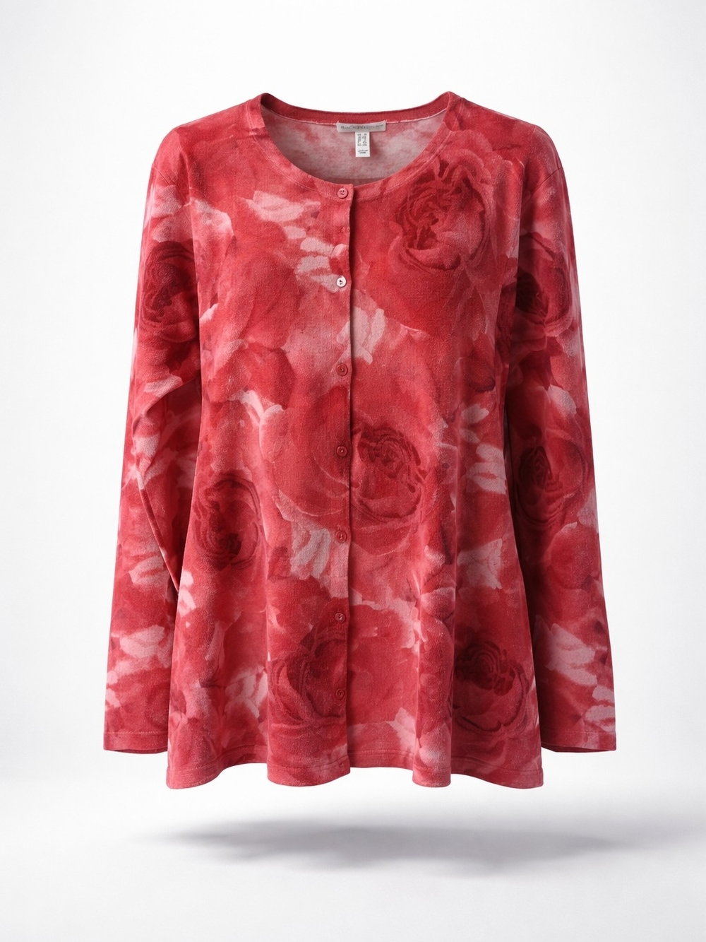 Isaac Mizrahi Live! Rose-Pink Floral Cardigan
